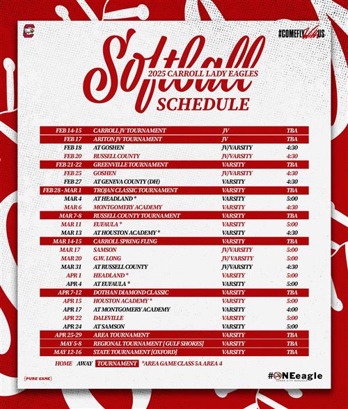 CHS Softball Schedule